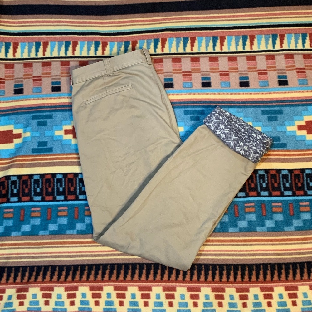 J.Crew Flannel Lined Chinos 34x34